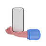 holding smartphone 3d logo