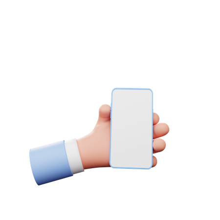 Smartphone Holding Hand Gesture 3D Illustration