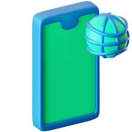 Smartphone Internet  3D Icon