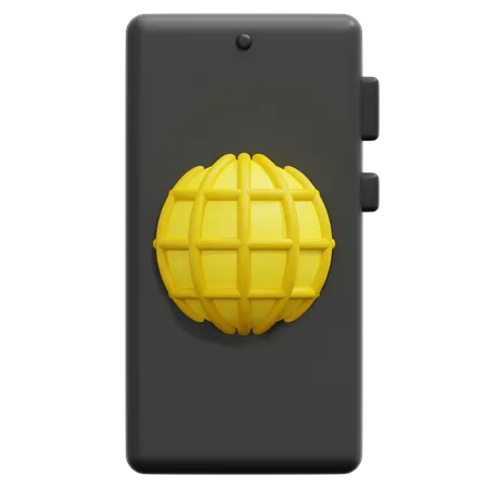 Smartphone Internet  3D Icon