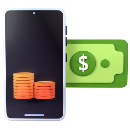 Smartphone Investment  3D Icon