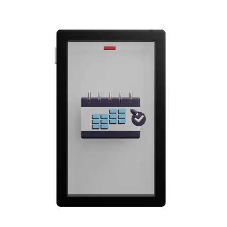 Smartphone-Kalender  3D Icon