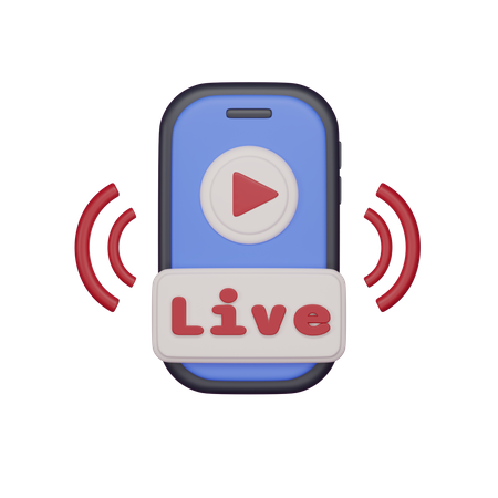 Smartphone Live  3D Icon