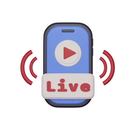 Smartphone Live  3D Icon