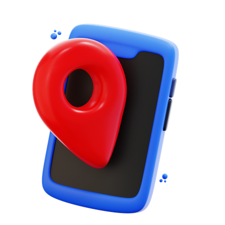 Smartphone Location  3D Icon