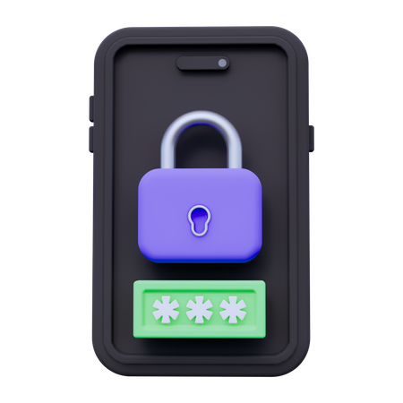 Smartphone Lock  3D Icon