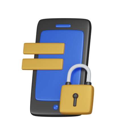 Smartphone Lock  3D Icon