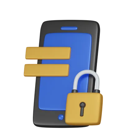 Smartphone Lock  3D Icon