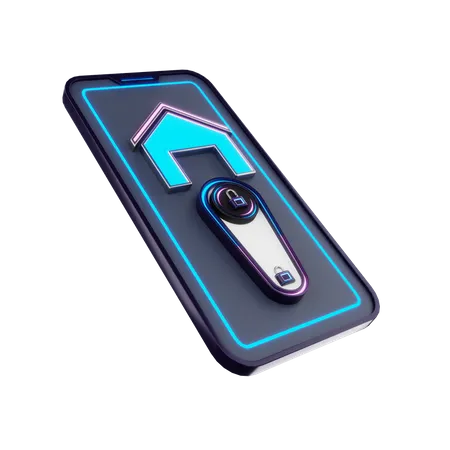 Smartphone Lock  3D Illustration