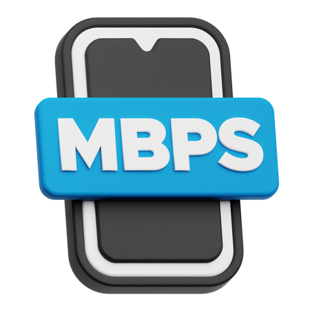 Smartphone Mbps  3D Icon