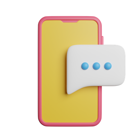 Smartphone Message  3D Icon