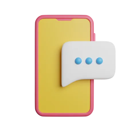 Smartphone Message  3D Icon