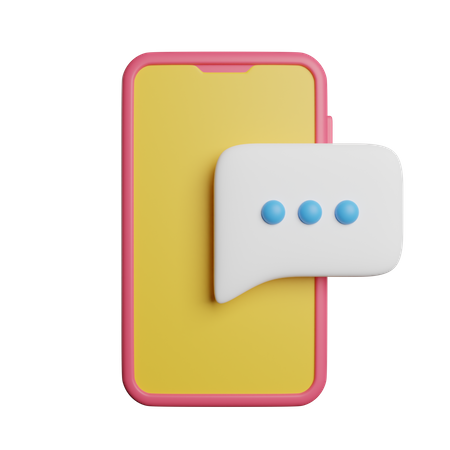 Smartphone Message  3D Icon