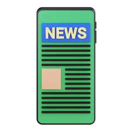 3 D Smartphone News Icon Illustration 3D Icon