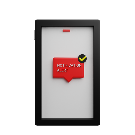 Smartphone Notification Alert 3D Icon
