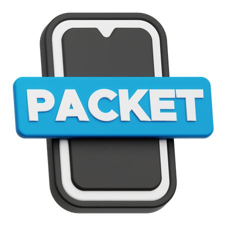 Smartphone Packet  3D Icon