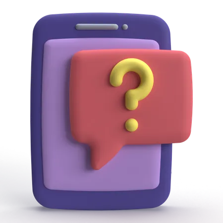 Smartphone Question  3D Icon