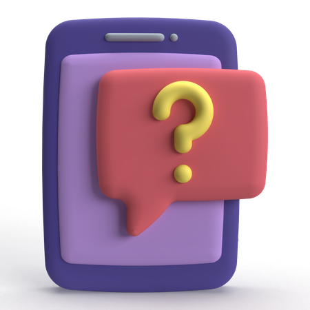 Smartphone Question  3D Icon