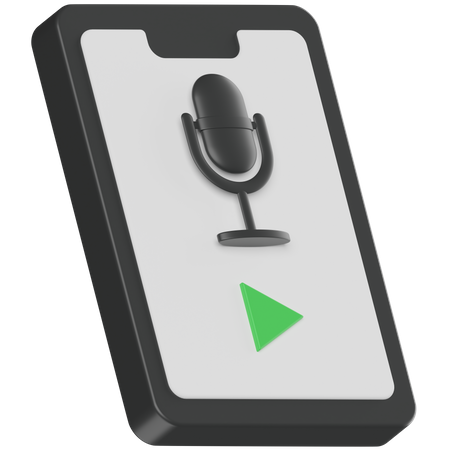 Smartphone Radio 3D Icon