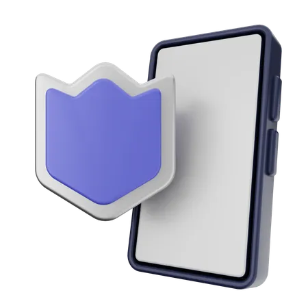 Smartphone-Schildschutz  3D Icon