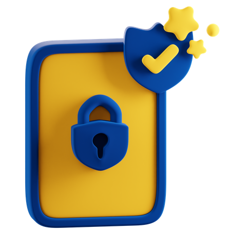 Smartphone Security  3D Icon