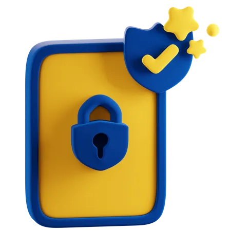 Smartphone Security  3D Icon
