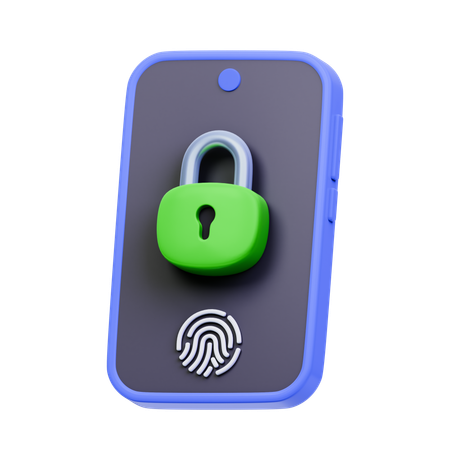 Smartphone Security  3D Icon