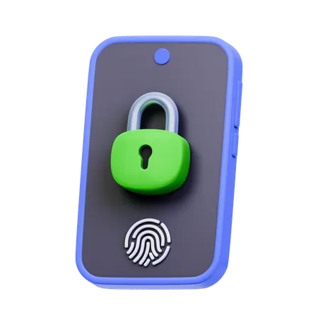 Smartphone Security  3D Icon