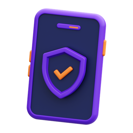 Smartphone Security  3D Icon