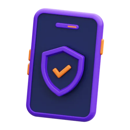 Smartphone Security  3D Icon