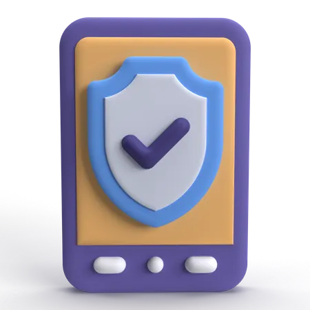 Smartphone Security  3D Icon