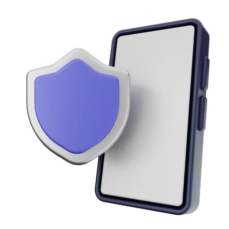 Smartphone Shield Protection  3D Icon