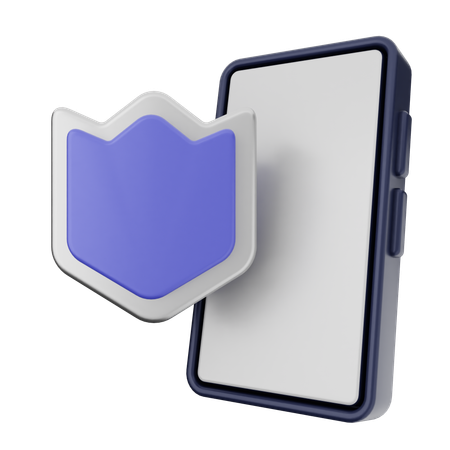 Smartphone Shield Protection  3D Icon