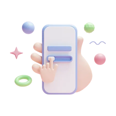 Smartphone Slider  3D Icon