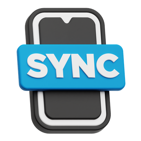 Smartphone-Synchronisierung  3D Icon