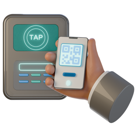 Smartphone Tap To Pay  3D Icon