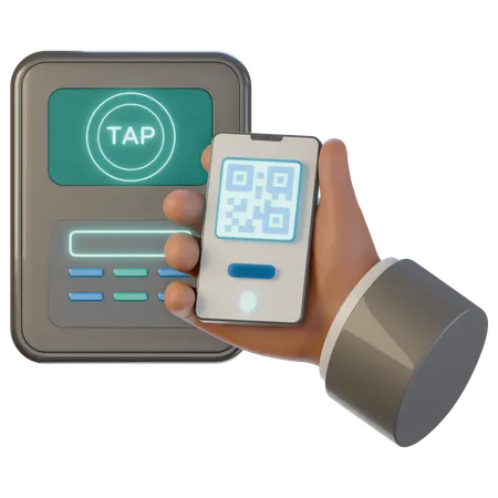 Smartphone Tap To Pay  3D Icon