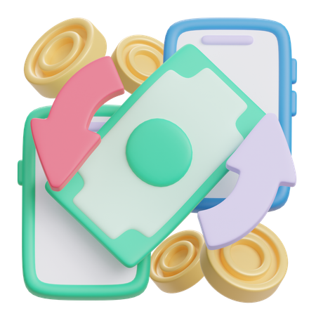 Smartphone Transfer  3D Icon