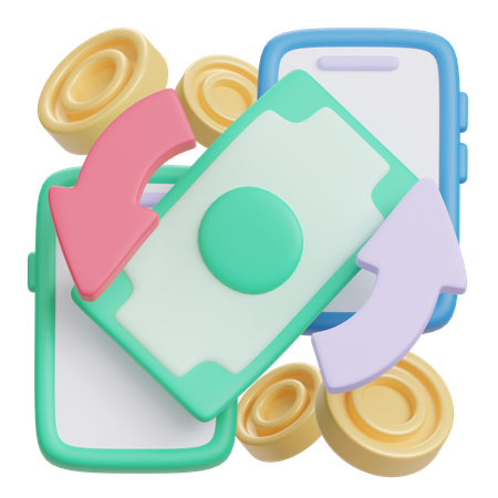 Smartphone Transfer  3D Icon