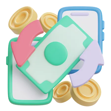 Smartphone Transfer  3D Icon