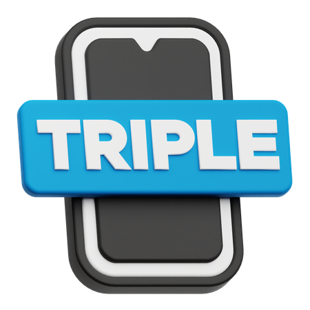 Smartphone Triple  3D Icon