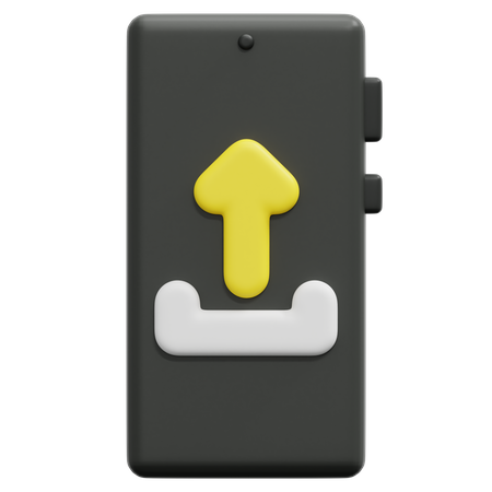 Smartphone Upload  3D Icon