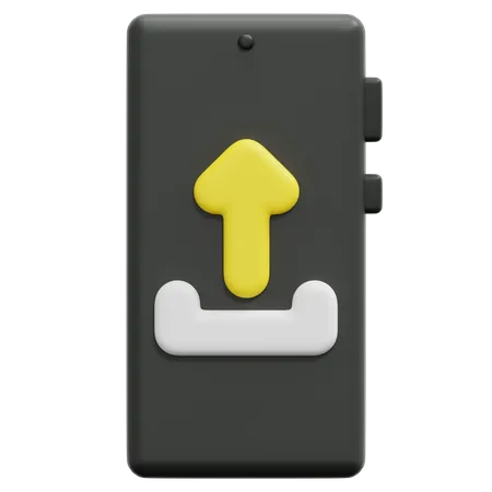 Smartphone Upload  3D Icon