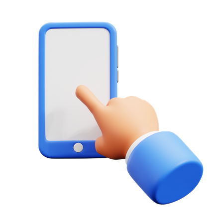 Smartphone Using Hand Gestures  3D Icon