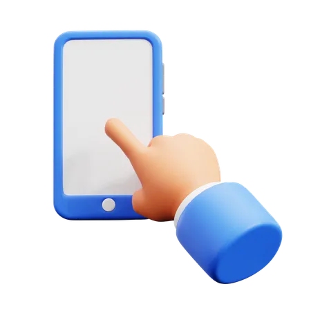 Smartphone Using Hand Gestures  3D Icon