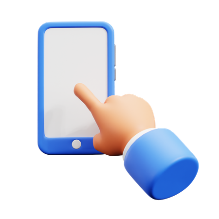 Smartphone Using Hand Gestures  3D Icon