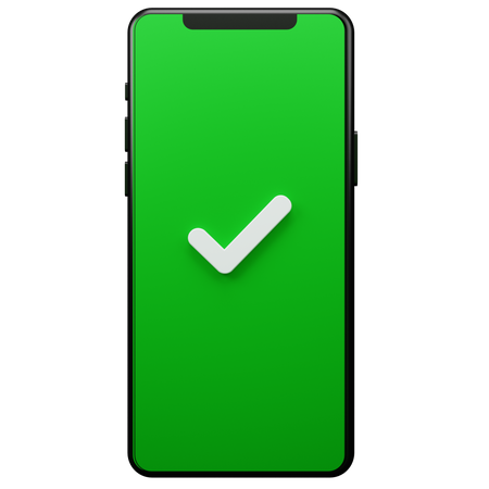 Smartphone verified  3D Icon