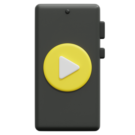 Smartphone Video  3D Icon