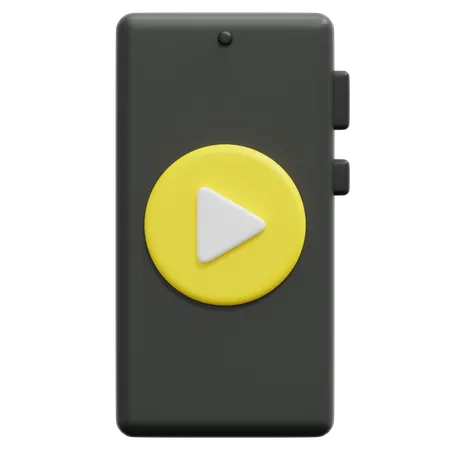 Smartphone Video  3D Icon