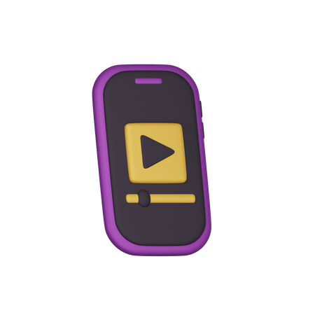 Smartphone Video  3D Icon